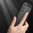 Kép 5/9 - Carbon Case Flexible TPU Cover for Samsung Galaxy S22 black