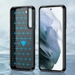 Kép 6/9 - Carbon Case Flexible TPU Cover for Samsung Galaxy S22 black