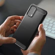 Kép 8/8 - Carbon Case Flexible cover for OnePlus Nord N200 5G black