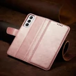 Kép 3/15 - Magnet Case Elegant Case Cover Flip Cover Samsung Galaxy S22 + (S22 Plus) Pink