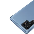 Kép 5/8 - Clear View Case flip cover for Samsung Galaxy S22 Ultra blue