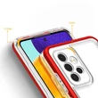 Kép 4/7 - Clear 3in1 Case for Samsung Galaxy A73 Frame Cover Gel Red