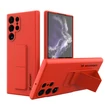 Kép 1/14 - Wozinsky Kickstand Case silicone stand cover for Samsung Galaxy S22 Ultra red