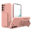 Kép 1/12 - Wozinsky Kickstand Case Silicone Stand Cover for Samsung Galaxy S22 + Pink