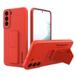 Kép 1/12 - Wozinsky Kickstand Case silicone stand cover for Samsung Galaxy S22 red