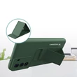 Kép 9/14 - Wozinsky Kickstand Case Silicone Stand Cover for Samsung Galaxy S21 FE Black