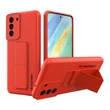 Kép 1/14 - Wozinsky Kickstand Case Silicone Stand Cover for Samsung Galaxy S21 FE Red