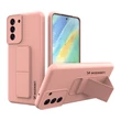 Kép 1/14 - Wozinsky Kickstand Case Silicone Stand Cover for Samsung Galaxy S21 FE Pink