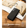 Kép 11/16 - Ringke Folio Signature Flip Leather Case for Samsung Galaxy S22 Black (FSS119R263)