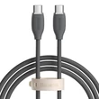 Kép 1/11 - USB-C-kábel a USB-C Baseus Jelly, 100W, 2m (fekete)