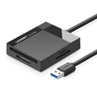 Kép 1/6 - Ugreen USB 3.0 SD / micro SD / CF / MS memóriakártya-olvasó fekete (30231)