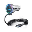 Kép 1/10 - Joyroom JR-CL07 72W 3 az 1-ben autós töltő 1,6 m USB-C kábellel – Fekete