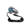 Kép 2/10 - Joyroom JR-CL07 72W 3 az 1-ben autós töltő 1,6 m USB-C kábellel – Fekete