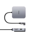 Kép 1/6 - UGREEN 60377 USB-C Hub, 5-in-1 Adapter, 3x USB, SD/TF (Szürke)