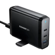 Kép 1/3 - Essager asztali töltő 2xUSB-C 1xUSB-A 140W GaN (fekete)