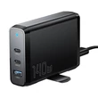 Kép 2/3 - Essager asztali töltő 2xUSB-C 1xUSB-A 140W GaN (fekete)