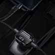 Kép 7/8 - Baseus F40 Bluetooth FM Transzmitter Streamer Aux 2xUSB csatlakozás, autós töltő 15W 2A - fekete (CCF40-01)