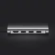 Kép 5/8 - Ugreen USB Type C HUB 3x USB 3.0/SD és micro SD kártyaolvasó/RJ45 1000Mbps hálózati adapter/HDMI - szürke (50538)