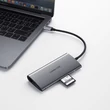 Kép 8/8 - Ugreen USB Type C HUB 3x USB 3.0/SD és micro SD kártyaolvasó/RJ45 1000Mbps hálózati adapter/HDMI - szürke (50538)