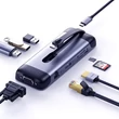 Kép 2/8 - Ugreen 9in1 multifunkcionális HUB USB Type C - HDMI / 3xUSB 3.2 GeN  1 / SD + micro SD kártyaolvasó / VGA / RJ45 / USB Type C Power Delivery  100W 20V 5A - szürke (70409 CM286)
