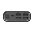 Kép 3/8 - Dudao Power Bank 4x USB 30000mAh, 4A, kijelzővel, fekete (K8Max black)