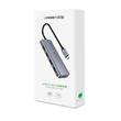 Kép 2/8 - Ugreen USB - 4x USB 3.2 Gen 1 HUB, micro USB tápcsatlakozóval, szürke (CM219 70336)