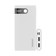 Kép 1/5 - Dudao power bank 10000 mAh 2x USB / USB Type C / micro USB, 2 A, LED kijelzővel fehér (K9Pro-01)