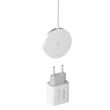 Kép 3/8 - Dudao 15 W-os mágneses vezeték nélküli töltő + 20 W-os fali töltő (MagSafe-kompatibilis) fehér (A12XS)