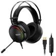 Kép 1/8 - Tronsmart Glary Gaming RGB USB fejhallgató mikrofonnal és távirányítóval a játékosok számára, fekete (333620)