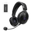 Kép 1/8 - Tronsmart Shadow gaming vezeték nélküli fejhallgató mikrofonnal, játékhoz, lila (372308)