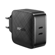 Kép 1/4 - Fali töltő UGREEN CD216, 2xUSB-C, 66W, PD (fekete)