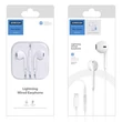 Kép 5/8 - Joyroom Ben Series Lightning fülhallgató távirányítóval és mikrofonnal, fehér (JR-EP3)