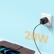 Kép 4/7 - Joyroom gyors fali töltő USB C típus, 20W, Power Delivery, Quick Charge 3.0, AFC, fekete (L-P202)