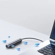 Kép 4/8 - Joyroom multifunkcionális USB Hub 7in1 Type C / 3x USB 3.0 / HDMI 4K 30Hz / SD kártyaolvasó és Micro SD,100W, 15cm, szürke (S-H112)