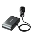 Kép 3/5 - Dudao autós töltő 2x USB / 3x szivargyújtó elosztó, fekete (R1Pro-black)