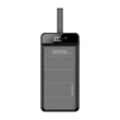 Kép 1/8 - Dudao power bank, 30000 mAh, 3x USB LED lámpával, fekete (K8s+black)