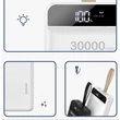 Kép 6/8 - Dudao power bank, 30000 mAh, 3x USB LED lámpával, fekete (K8s+black)