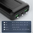 Kép 5/8 - Dudao power bank, 20000 mAh, Power Delivery, 20 W, Quick Charge 3.0, 2x USB / USB Type C, fekete (K12PQ+black)