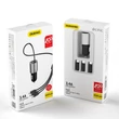 Kép 5/8 - Dudao 3in1 USB autós töltő, 3,4 A, beépített kábel Lightning / USB Type C / micro USB, fekete (R5ProN-black)