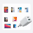 Kép 4/8 - Joyroom fali gyorstöltő (EU csatlakozó), USB / USB Typ C, 30W, Power Delivery, QuickCharge 3.0, AFC FCP, fehér (L-QP303)