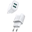 Kép 1/7 - Joyroom fali gyorstöltő, 2x USB, 2,4A, fehér (L-2A101)
