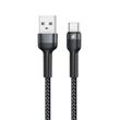 Kép 1/2 - Remax USB - USB Type C kábel, töltés, adatátvitel, 2,4 A, 1 m, fekete (RC-124a-black)