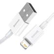 Kép 4/8 - Baseus Superior USB - Lightning gyorstöltő adatkábel, 2,4 A, 1 m, fehér (CALYS-A02)