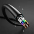 Kép 5/5 - Choetech USB Type C - USB Type C kábel, 3A, 3m, fekete (CC0004-V2)