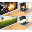 Kép 2/6 - Choetech egyirányú kábeladapter C típusú USB-ről DisplayPort-ra 4K 60Hz, 20cm, szürke (HUB-H11)