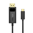 Kép 2/8 - Choetech egyirányú USB Type C monitor videokábel - Display Port 4K, 1,8m, fekete (XCP-1801BK-V1)