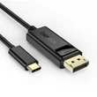 Kép 3/8 - Choetech egyirányú USB Type C monitor videokábel - Display Port 4K, 1,8m, fekete (XCP-1801BK-V1)