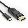 Kép 4/8 - Choetech egyirányú USB Type C monitor videokábel - Display Port 4K, 1,8m, fekete (XCP-1801BK-V1)