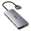 Kép 1/8 - Choetech 12 az 1-ben többfunkciós HUB, 2x USB Type C - USB Type C Thunderbolt 3 100W / 2x HDMI + 1x DisplayPort 4K @ 60Hz / 2x USB 3.2 Gen 1 / 2x USB 2.0 / SD és microSD kártyaolvasó / RJ45 Ethernet 1 Gbps / 3.5 mm mini jack MacBook Pro / Air készülékhez,