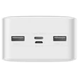 Kép 6/8 - Baseus Bipow digitális kijelzős Power bank 30000mAh, 20W, 2x USB / USB Type C / micro USB, 15W, fehér (PPDML-K02)